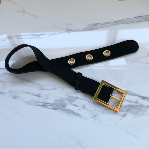 Authentic Gucci Black Suede Belt - Picture 6 of 7